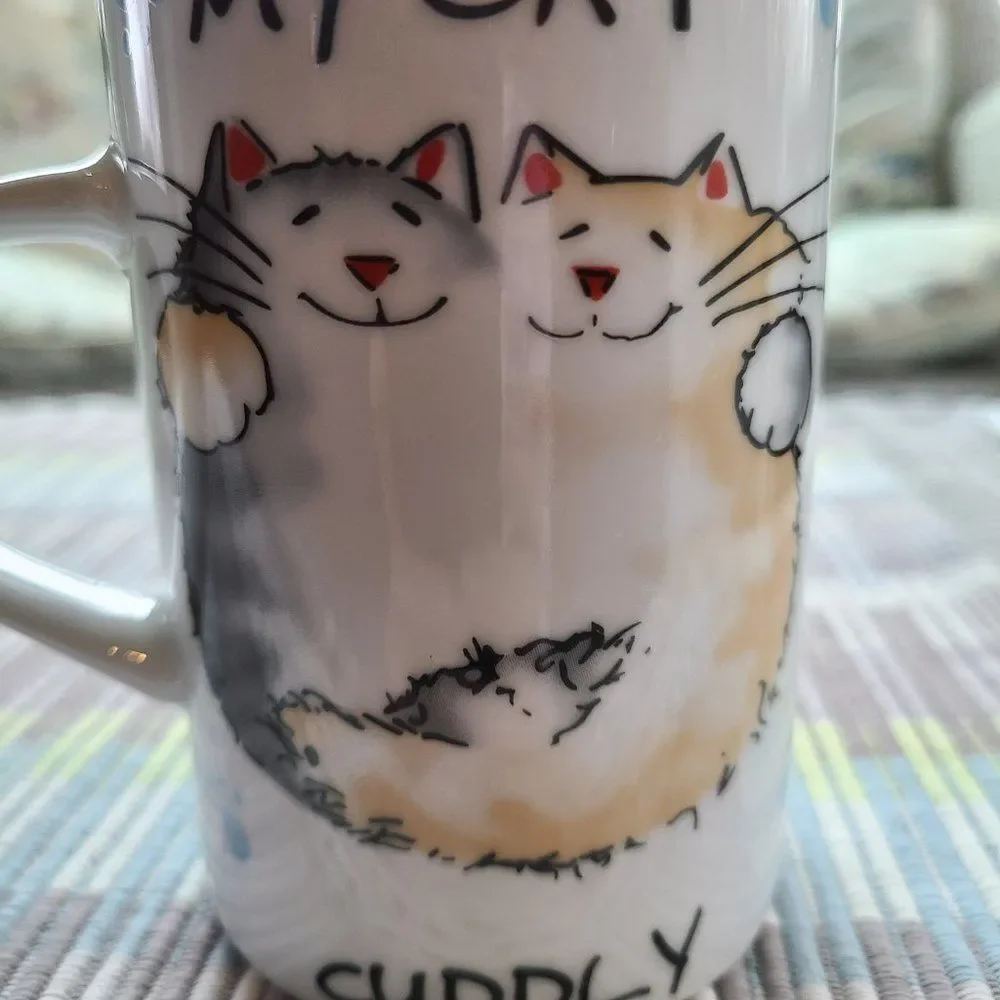 Contented Pets Cat Lover's Fine Porcelain Coffee Tea Cup Mug Rayware Vintage